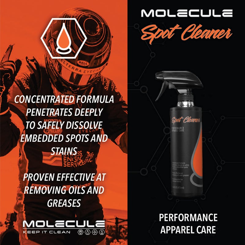 Molecule Spot Cleaner Spray | Performance Apparel Care | Removes Tough Spots and Stains on Racing Suits & Technical Fabrics | 4 Ounces - Image 3